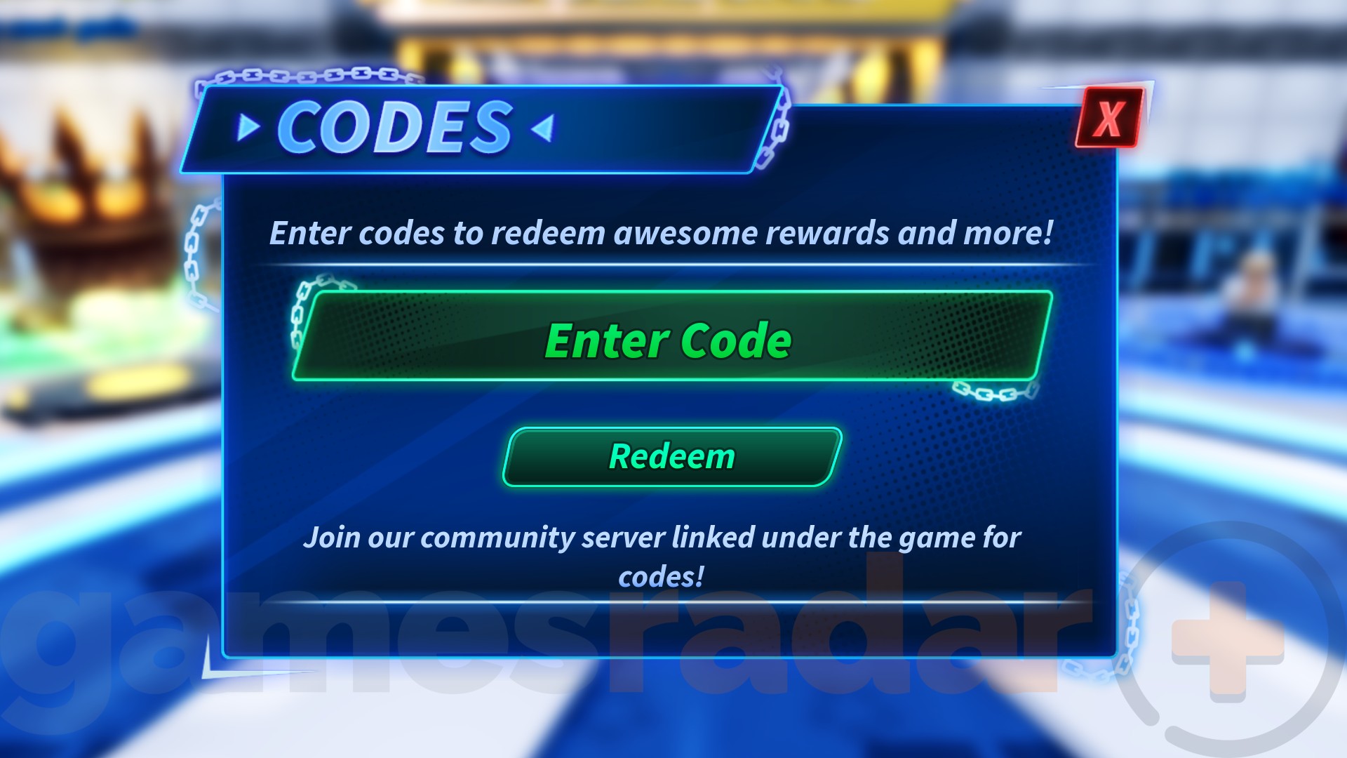 The Goalbound codes redemption box.