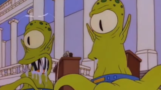 Kang & Kodos in The Simpsons.