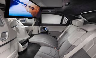 BMW i7 interior with Theatre Screen option