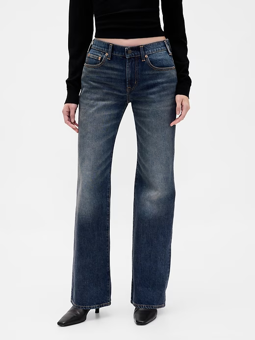 Gap, Mid Rise Rigid Relaxed Flare Jeans (Were $90)