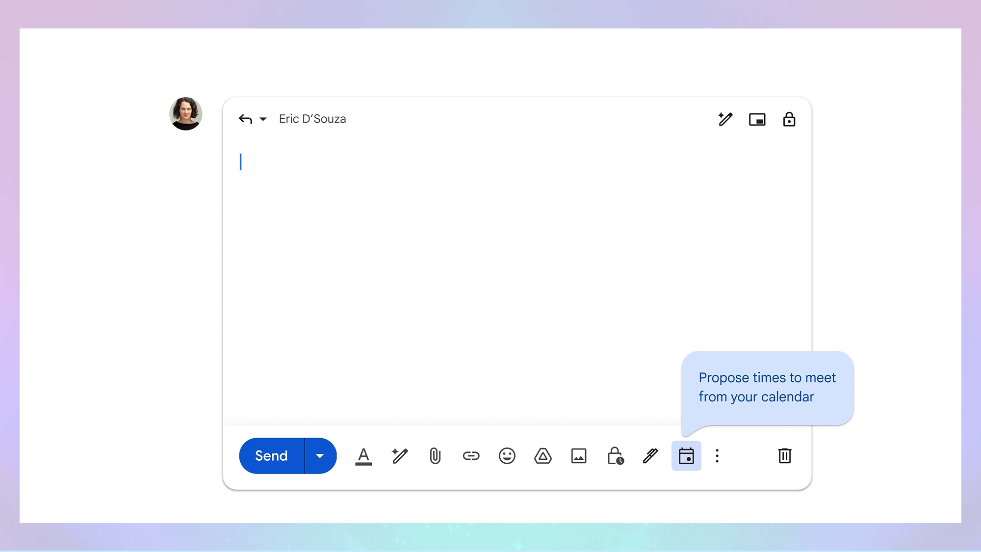 Google Gemini helping to setup a meeting