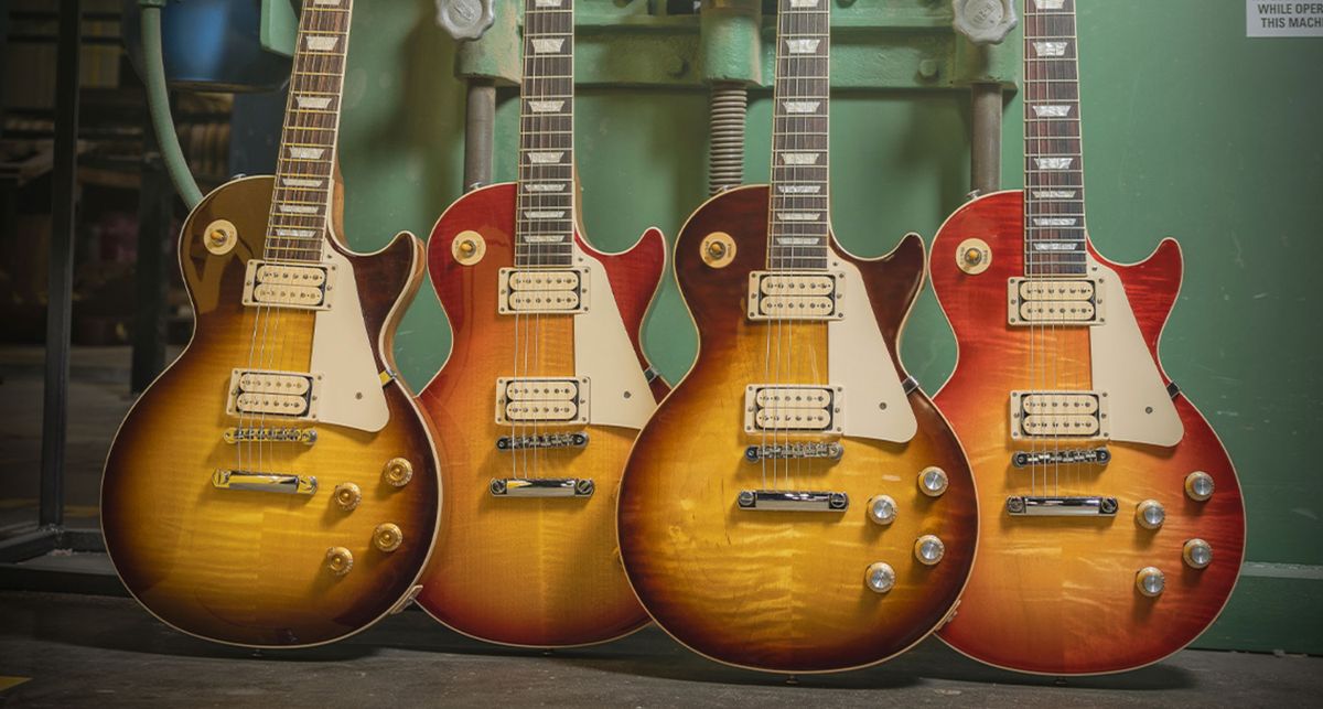 Gibson Les Paul Standard Double Trouble: this limited edition single-cut features uncovered pickups and a vintage gloss nitro finish, and it&#039;s available in Vintage Cherry Sunburst and Vintage Tobacco Sunburst