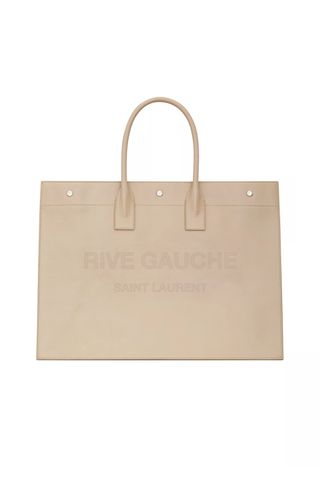 Saint Laurent Rive Gauche Large Tote Bag in Vegetable-tanned Leather