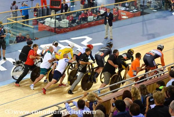 Riders get a big push to start the 1-6 Big final