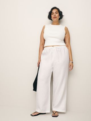 Reformation Olina Linen Pant Es