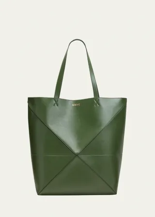 Loewe, Puzzle Fold Large Tote Bag in Shiny Leather