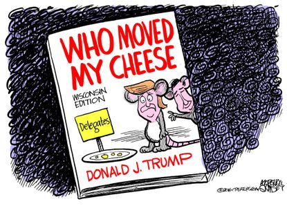 Political Cartoon U.S. Trump Loss Wisconsin 2016