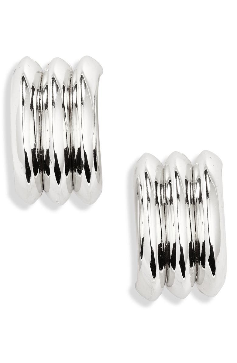 Ridge Half Hoop Earrings