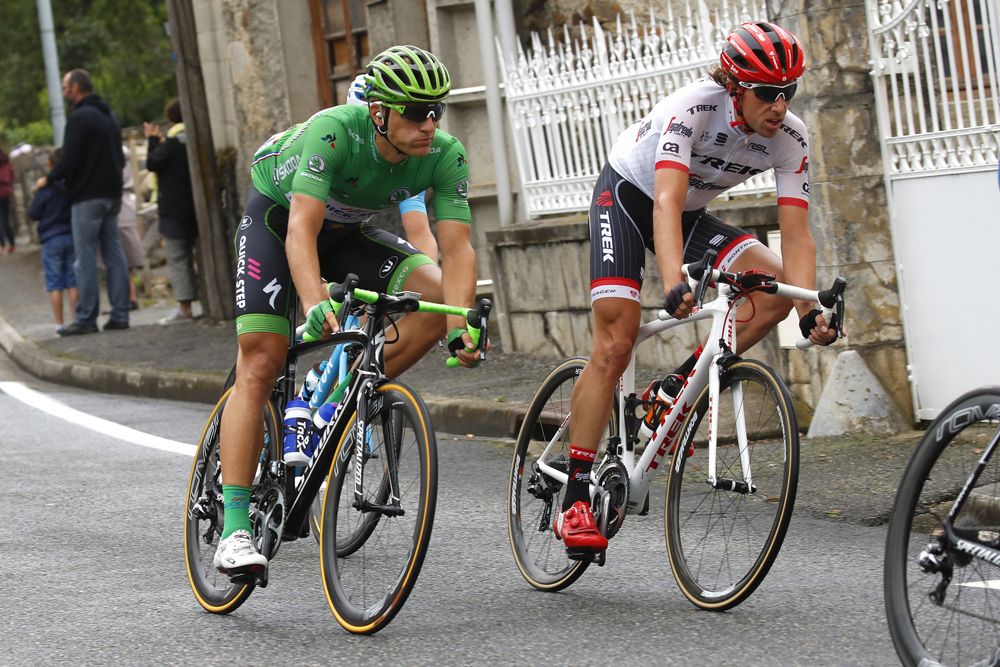 Marcel Kittel and Koen de Kort in the break