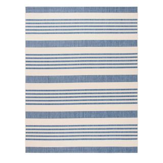 SAFAVIEH Courtyard Collection Area Rug - 8' x 11', Beige & Blue