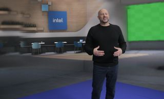 Intel GM CCG Gregory Bryant on green screen background