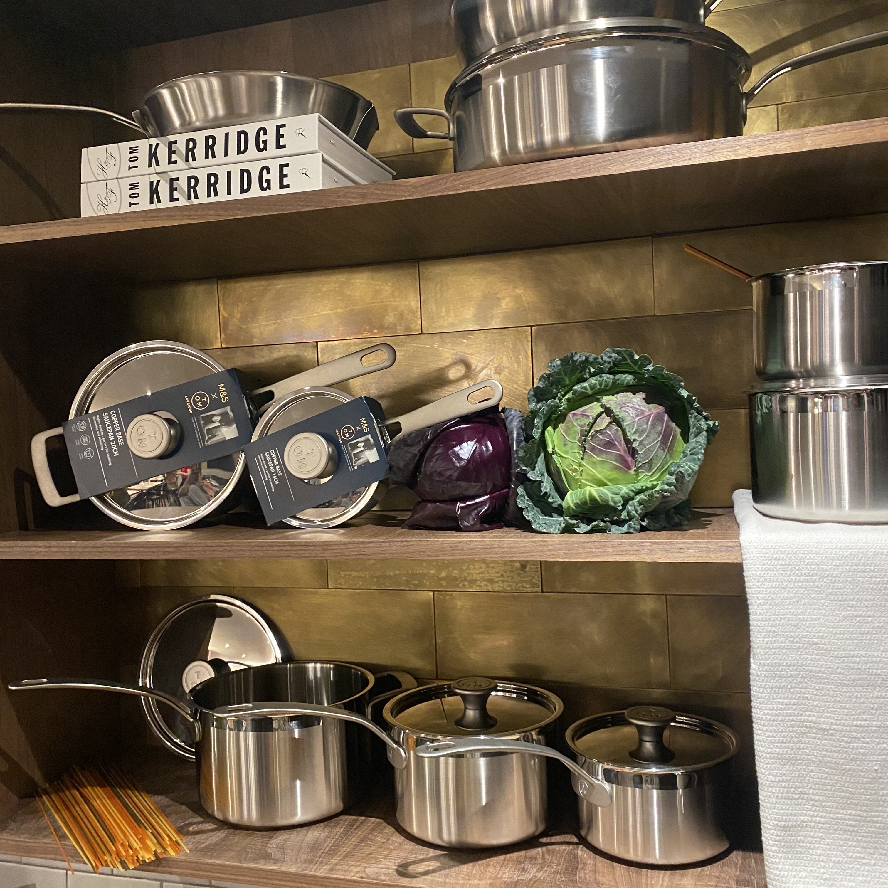 Previewing the M&S x Tom Kerridge collection at a press event