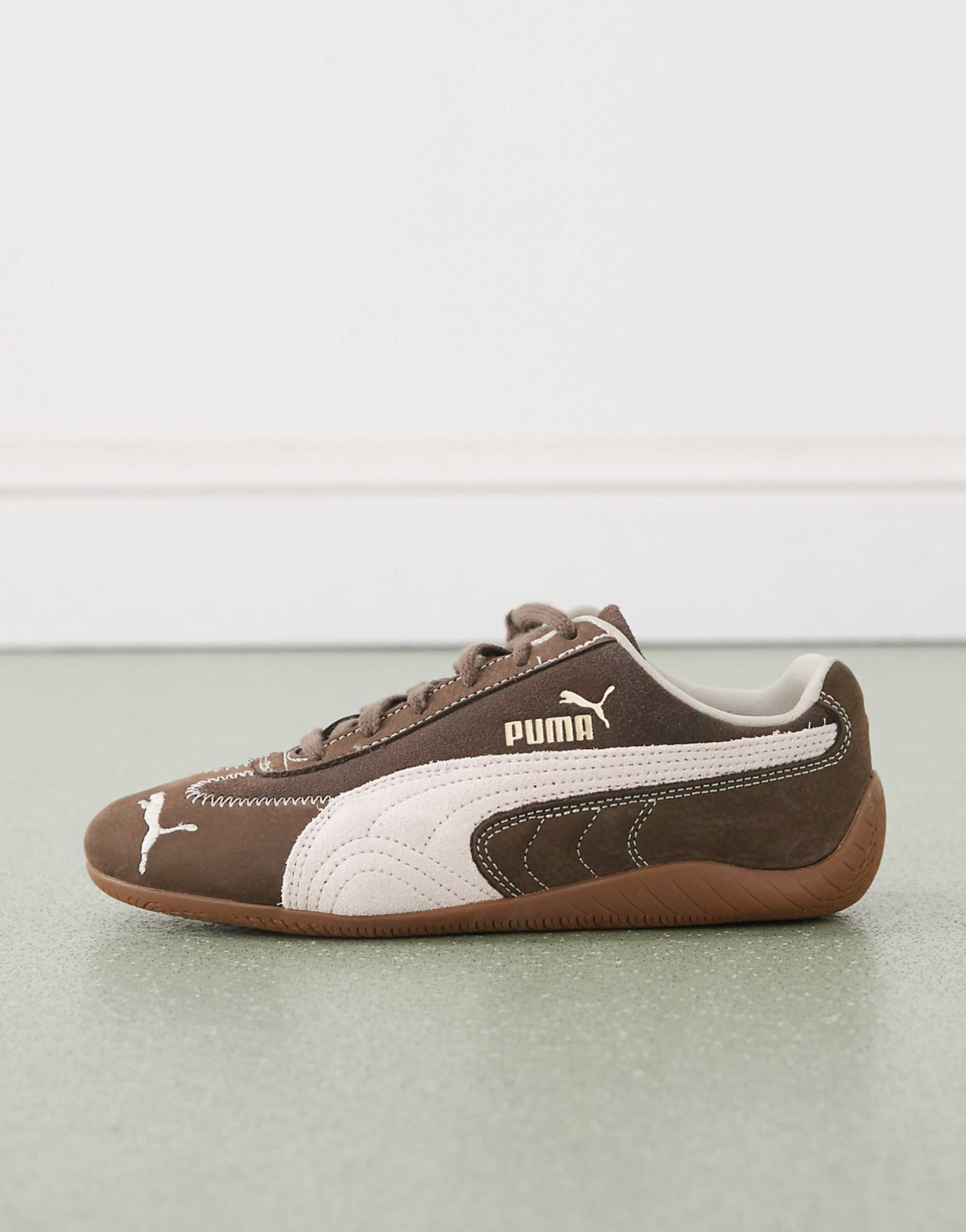 Puma Speedcat Wine Club Trainers in Brown and Light Pink