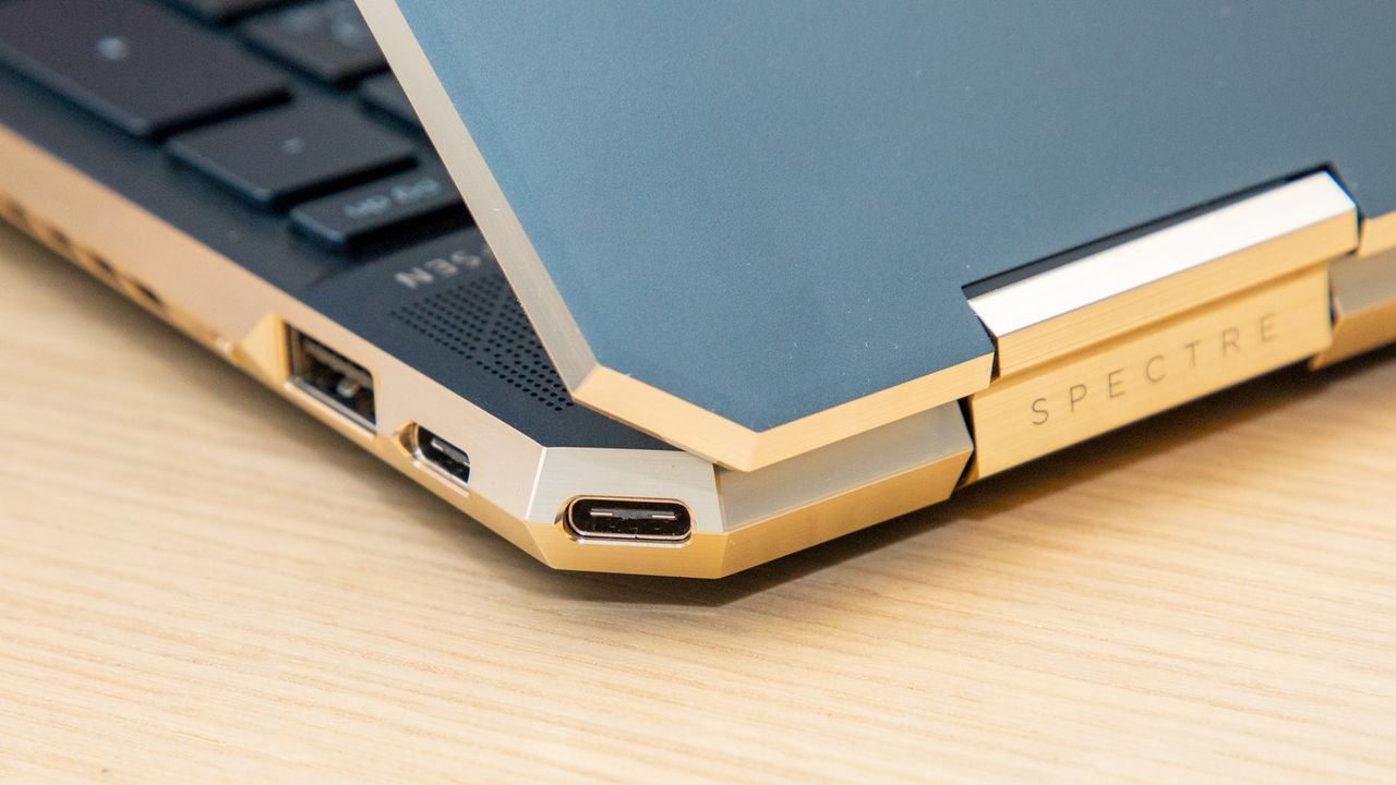 The two back corners are angled, with the right one hiding the power button and the left keeping a USB-C port.