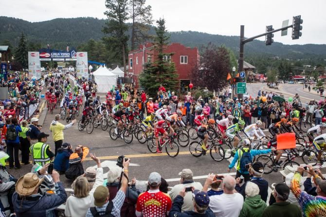 The USA Pro Challenge heads out of Woodland Park