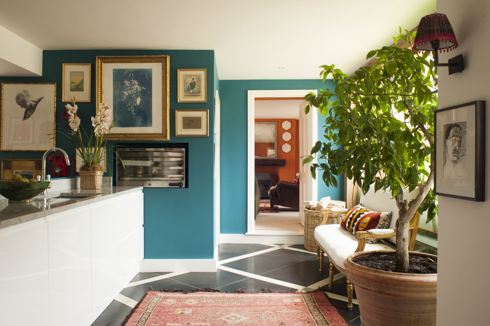 turquoise kitchen