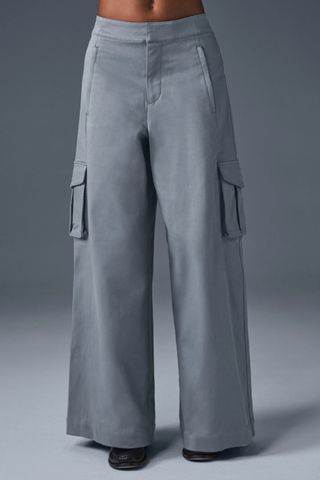 Show Off Cargo Wide Leg Trouser (regular) - Steel Grey