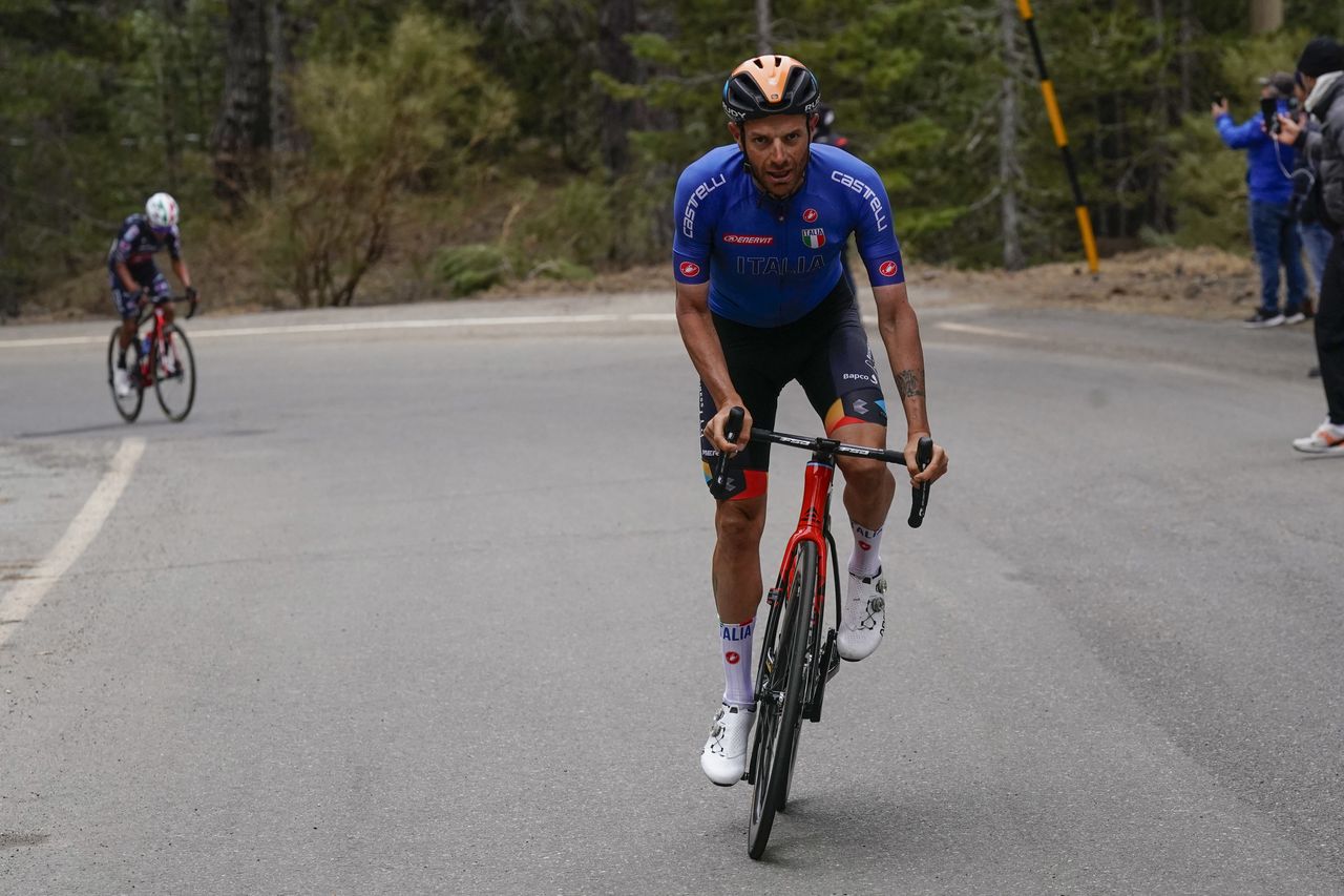 Giro di Sicilia 2022 - 3rd Edition - 4th stage Ragalna - Etna 140 km - 15/04/2022 - Damiano Caruso (ITA - Bahrain Victorious) - photo Massimo Fulgenzi/SprintCyclingAgency&Acirc;&copy;2022