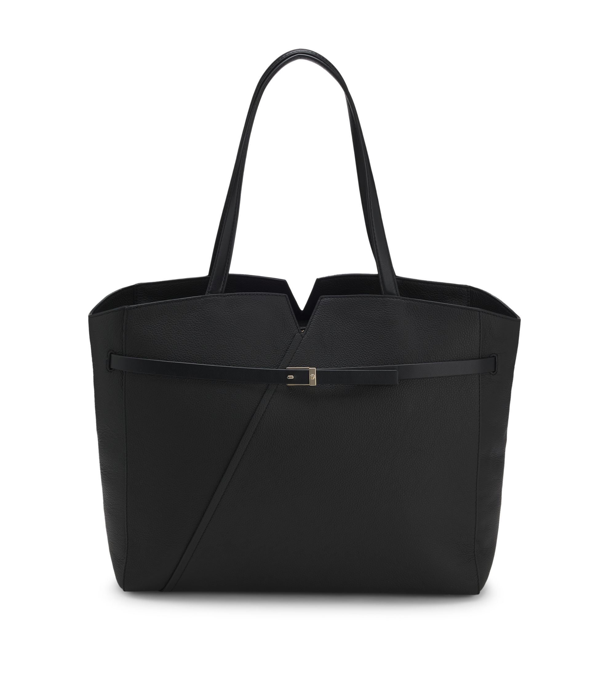 Boss Revers Tote Bag in Leather With Belt Detail