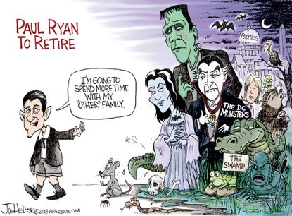 Political cartoon U.S. Paul Ryan retirement The Munsters congress