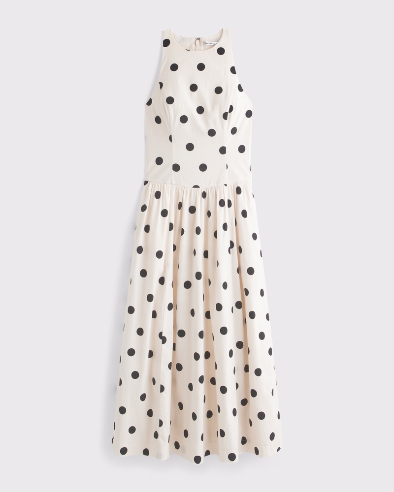 Drop-Waist Midi Dress