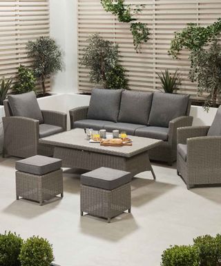 Gray outdoor furniture