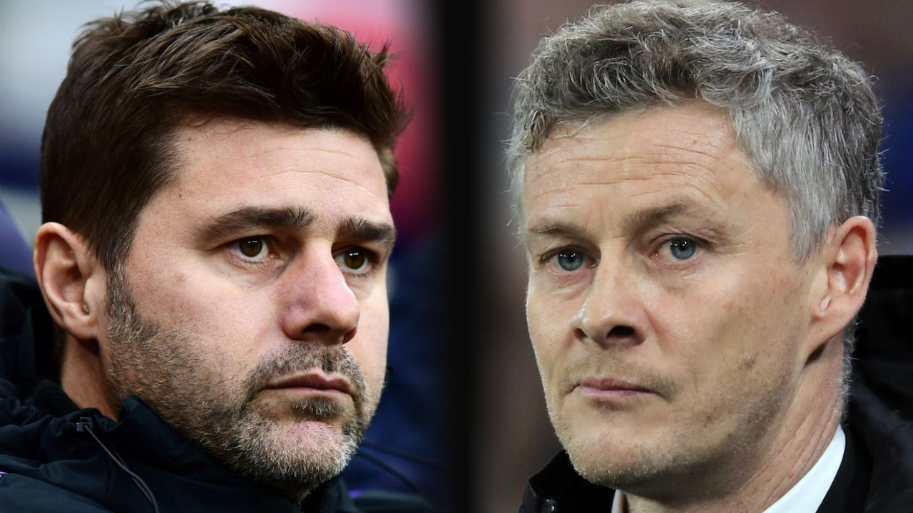 Tottenham manager Mauricio Pochettino and Man Utd caretaker boss Ole Gunnar Solskjaer 