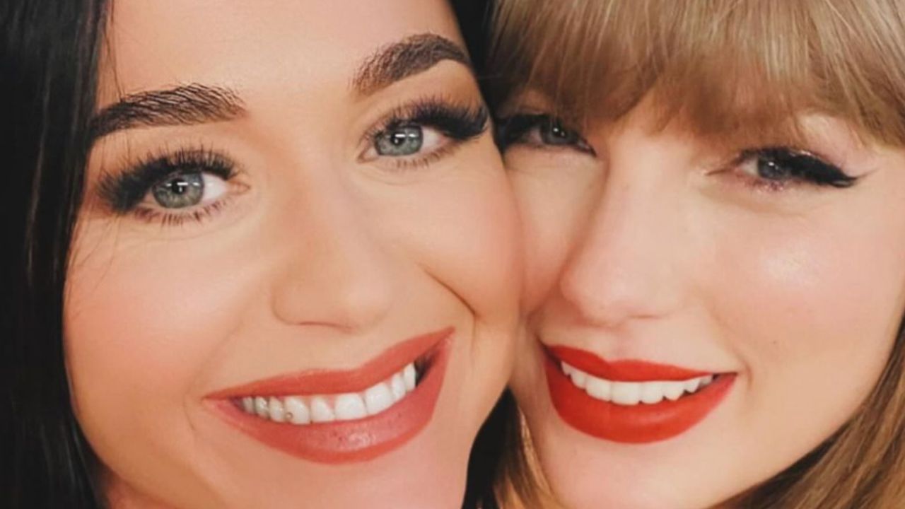 Katy Perry sings along to &#039;Bad Blood&#039; with &quot;old friend&quot; Taylor Swift.