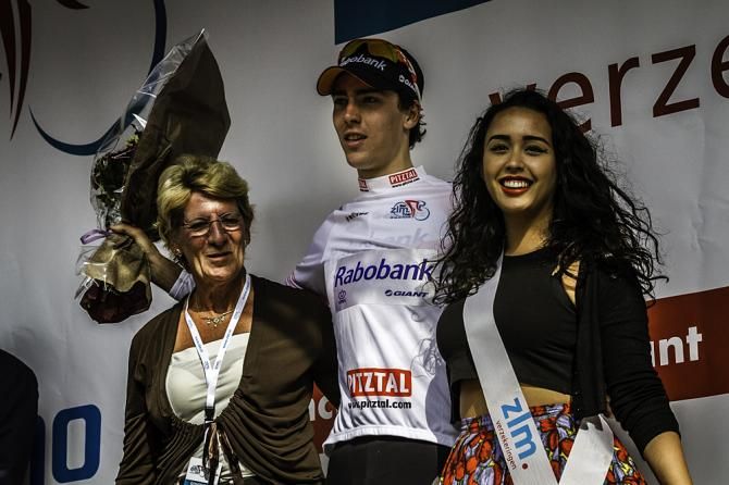 On the podium