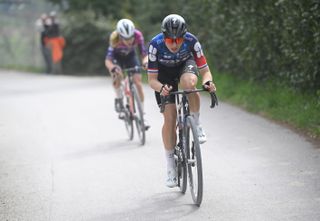 SIENA ITALY MARCH 08 Demi Vollering of Netherlands and Team FDJ SUEZ attacks in the breakaway during the 11st Strade Bianche 2025 Womens Elite a 136km one day race from Siena to Siena 320m UCIWWT on March 08 2025 in Siena Italy Photo by Dario BelingheriGetty Images