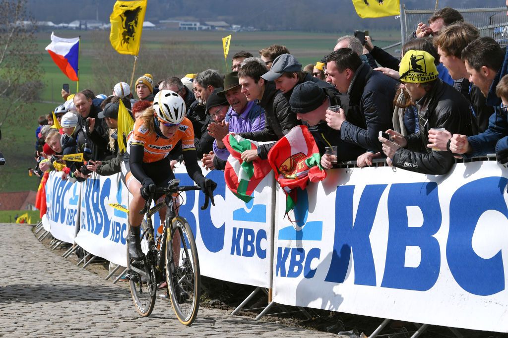 OUDENAARDE, BELGIUM - APRIL 01: Anna Van Der Breggen of The Netherlands and Boels - Dolmans Cycling Team / Public / Paterberg / during the 15th Tour of Flanders 2018 - Ronde Van Vlaanderen a 150,9km women's race from Oudenaarde to Oudenaarde on April 1, 2018 in Oudenaarde, Belgium. (Photo by Luc Claessen/Getty Images)
