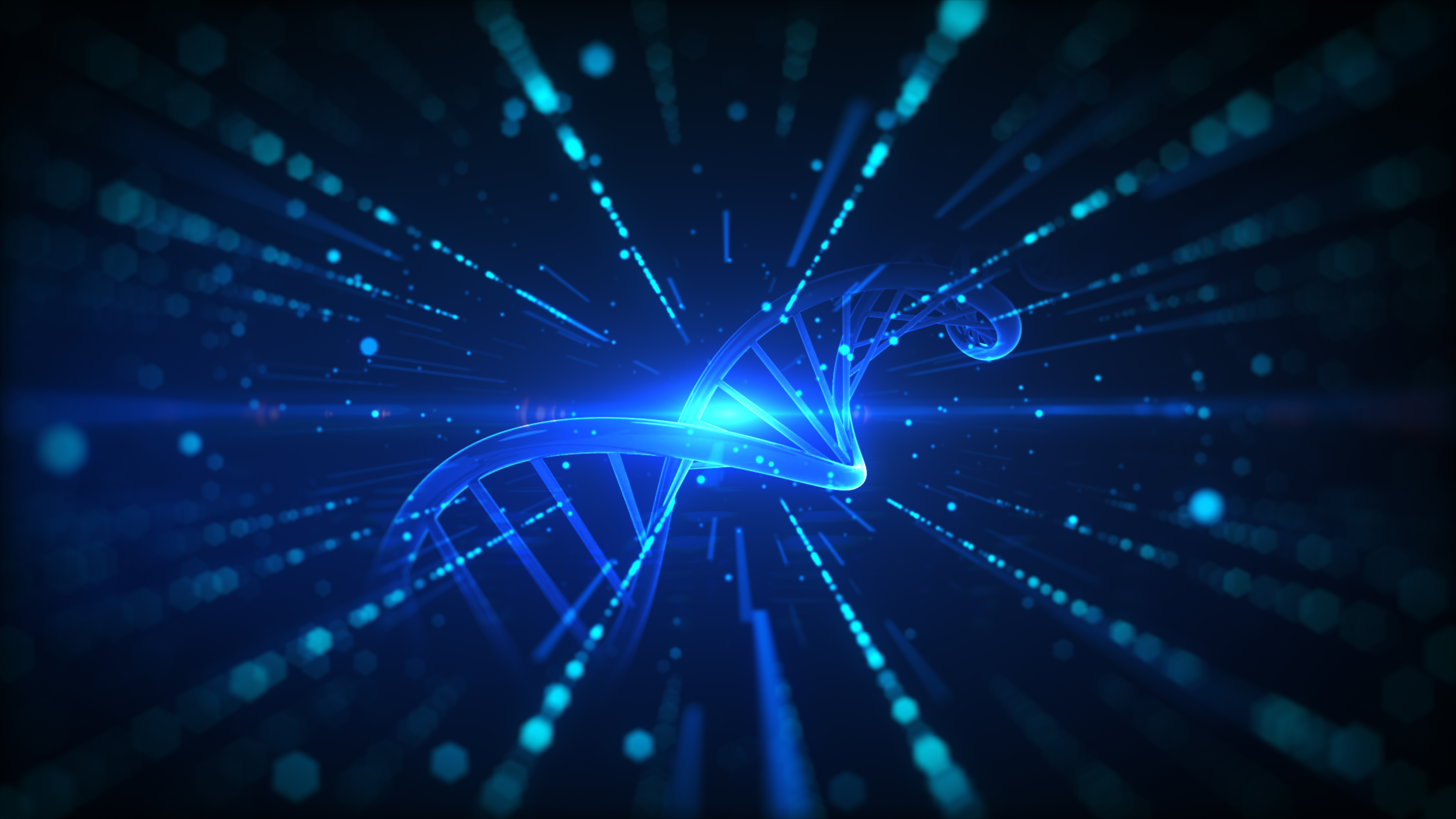 illustration of a DNA molecule with a specific section highlighted