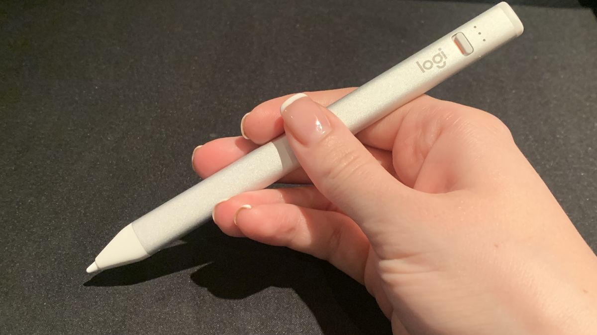 A Logitech Crayon stylus