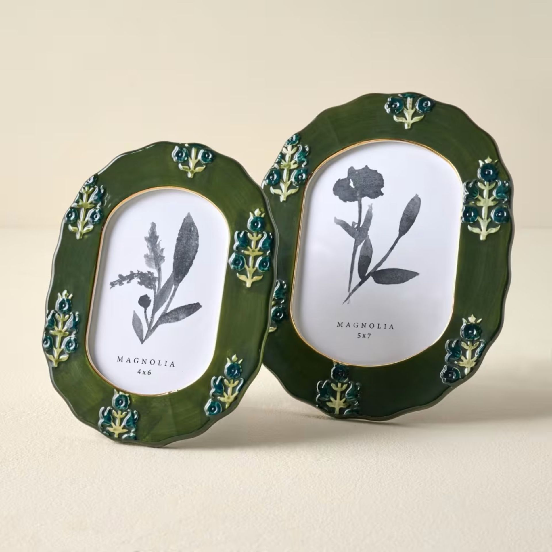 Ceramic Block Print Photo Frame