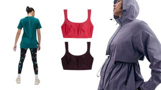 M&S Goodmove collection, featuring leggings, sports bras, and rainproof jacket