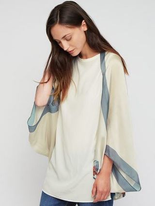 Silk Blossom print cape