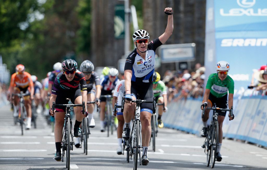 Kirsten Wild (Hitec Products) takes out the stage 4 win