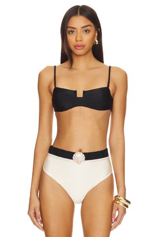 PatBo Seashell High Waist Bikini Bottom