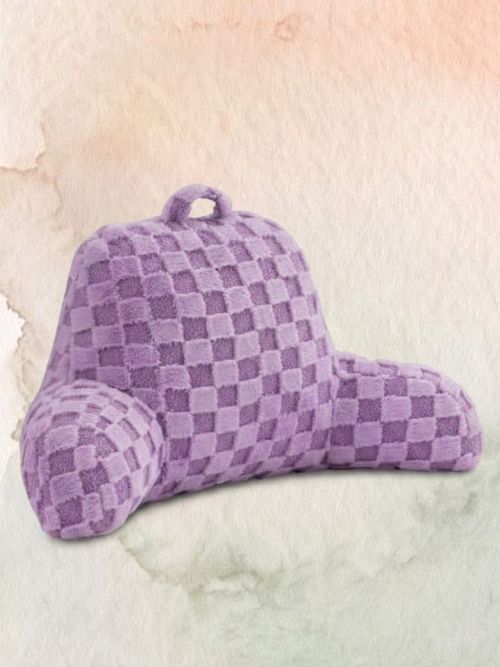 Checkered Reading Pillow With Arms