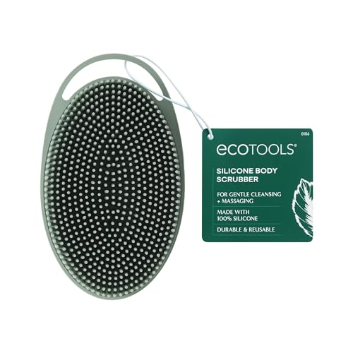 Ecotools Silicone Body Scrubber, for Gentle Cleansing &amp;amp; Exfoliating, 2-In-1 Silicone Scrubber &amp;amp; Body Massager, Hygienic &amp;amp; Durable Bath Accessory, Eco Friendly, Vegan, &amp;amp; Cruelty Free, 1 Count
