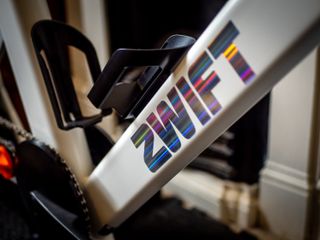 Close up details of the Zwift Ride indoor bike