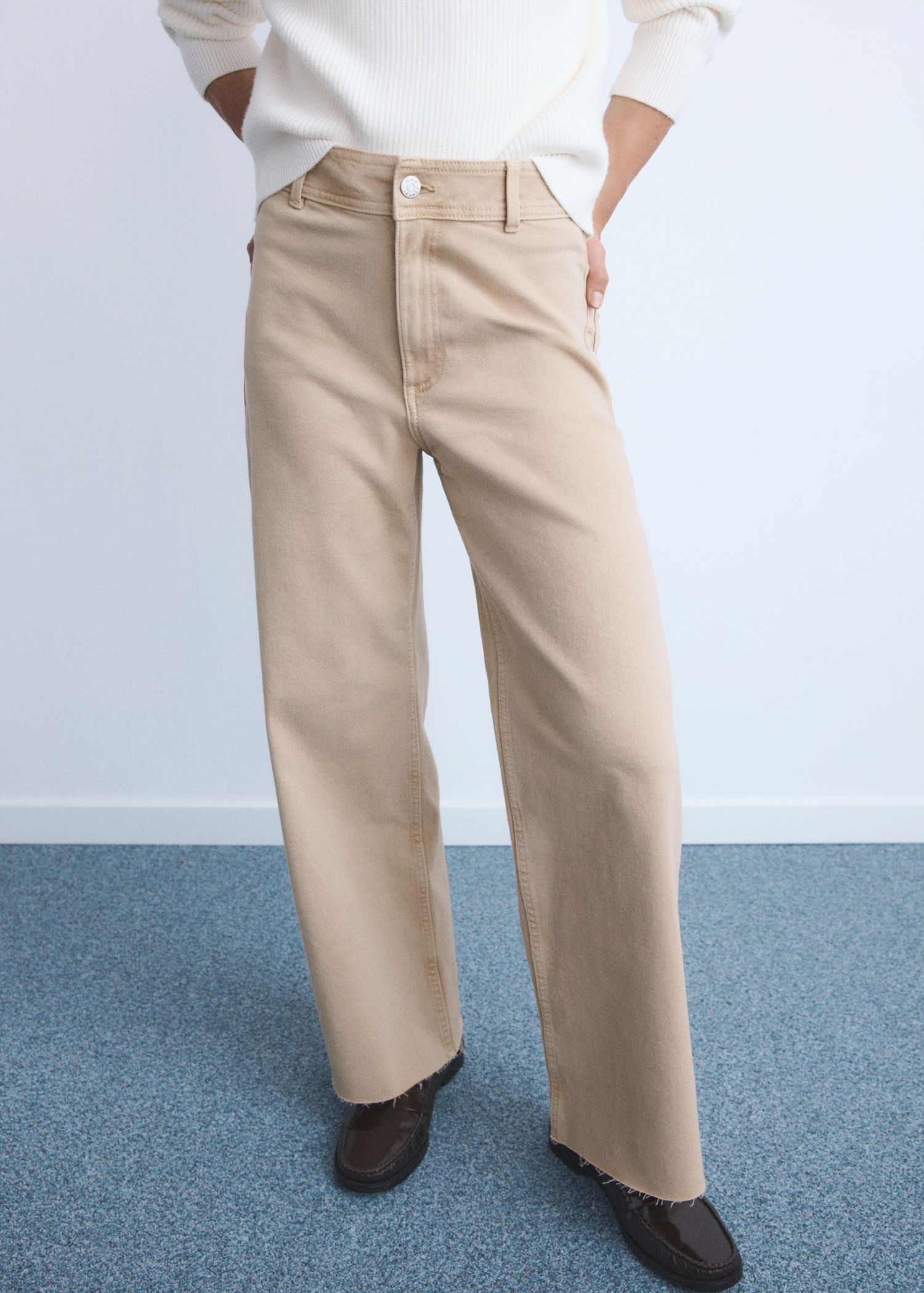 Catherin Culotte High-Rise Jeans - Women | Mango United Kingdom