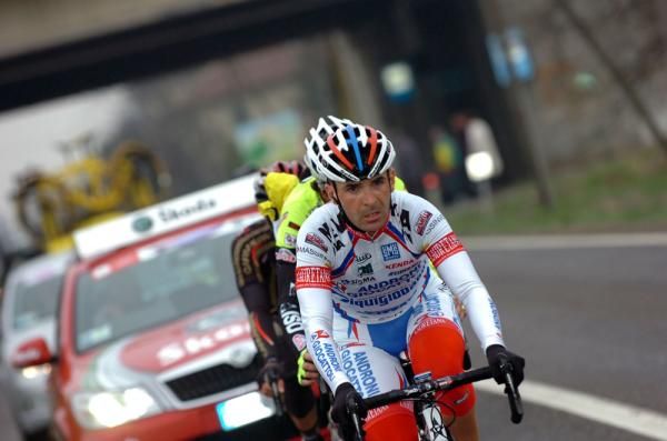 Fabrice Piemontesi (Androni Giocatolli) leads the breakaway