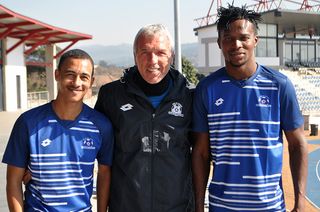 Maritzburg United trio Brandon Theron, Ernst Middendorp and Richard Zumah