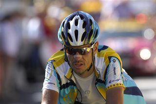 Andreas Kloden (Astana) pulled back 6 seconds on teammate, Lance Armstrong