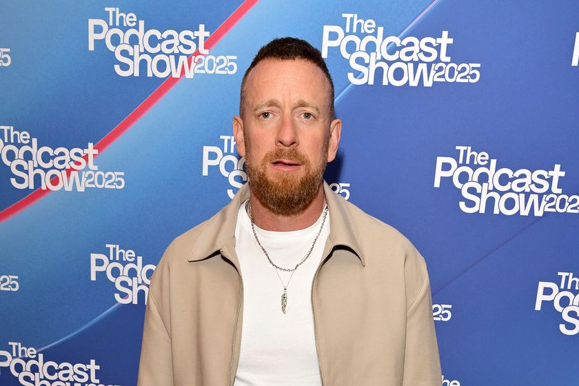 LONDON, ENGLAND - MAY 22: Bradley Wiggins MBE attends The Podcast Show at Business Design Centre on May 22, 2025 in London, England. (Photo by Jordan Peck/Getty Images)