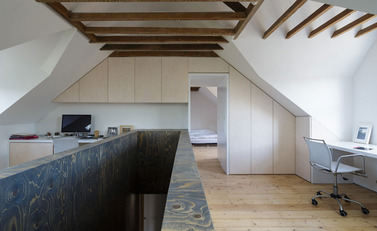 Office space at the top of staircase