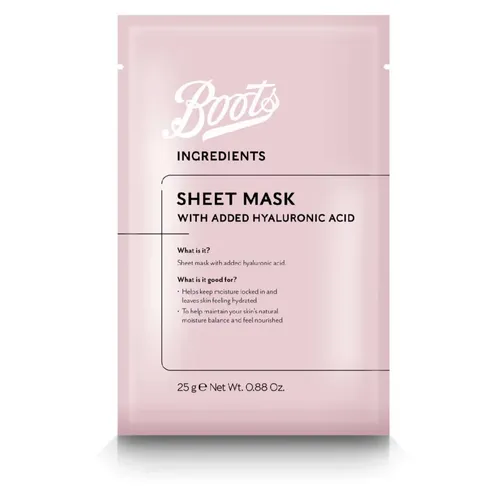 Boots Ingredients Hyaluronic Acid Sheet Mask