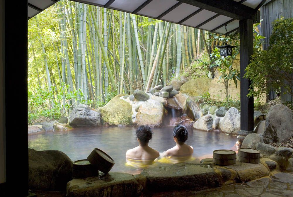 A Japanese onsen.