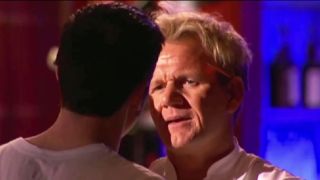 Gordon Ramsay in Hell's Kitchen.